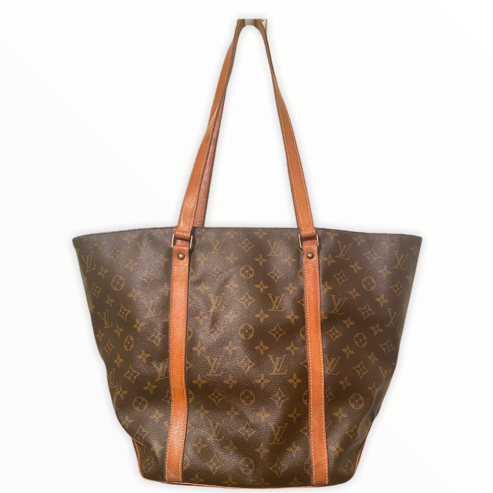 Louis Vuitton Brown and Tan Monogram Tote